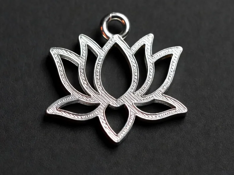 lotus flower Simple  keychain lucky amulet