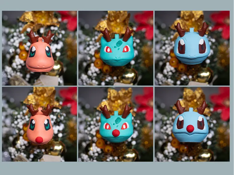 kanto starters christmas tree decoration bauble