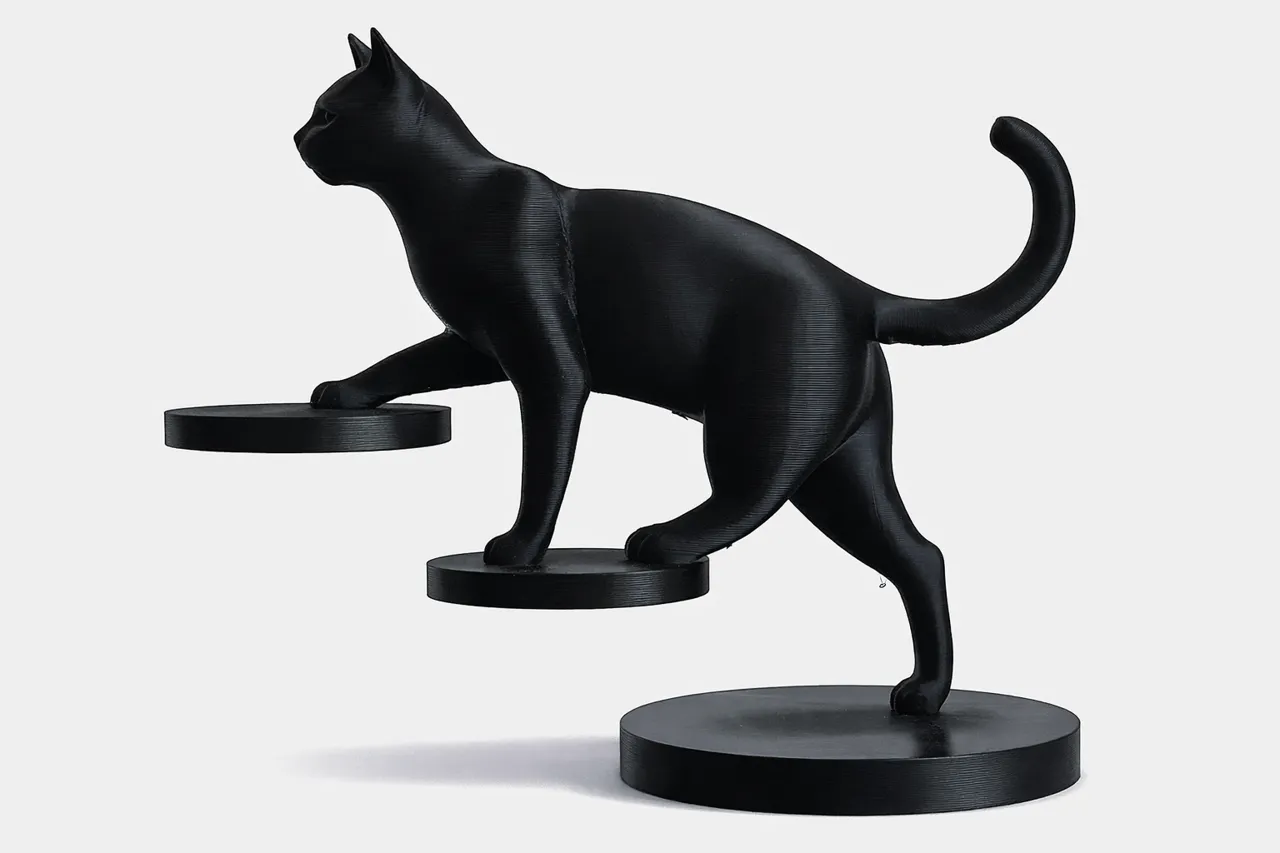 Balancing Cat Sculpture view 4