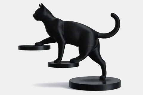 Balancing Cat Sculpture view 4