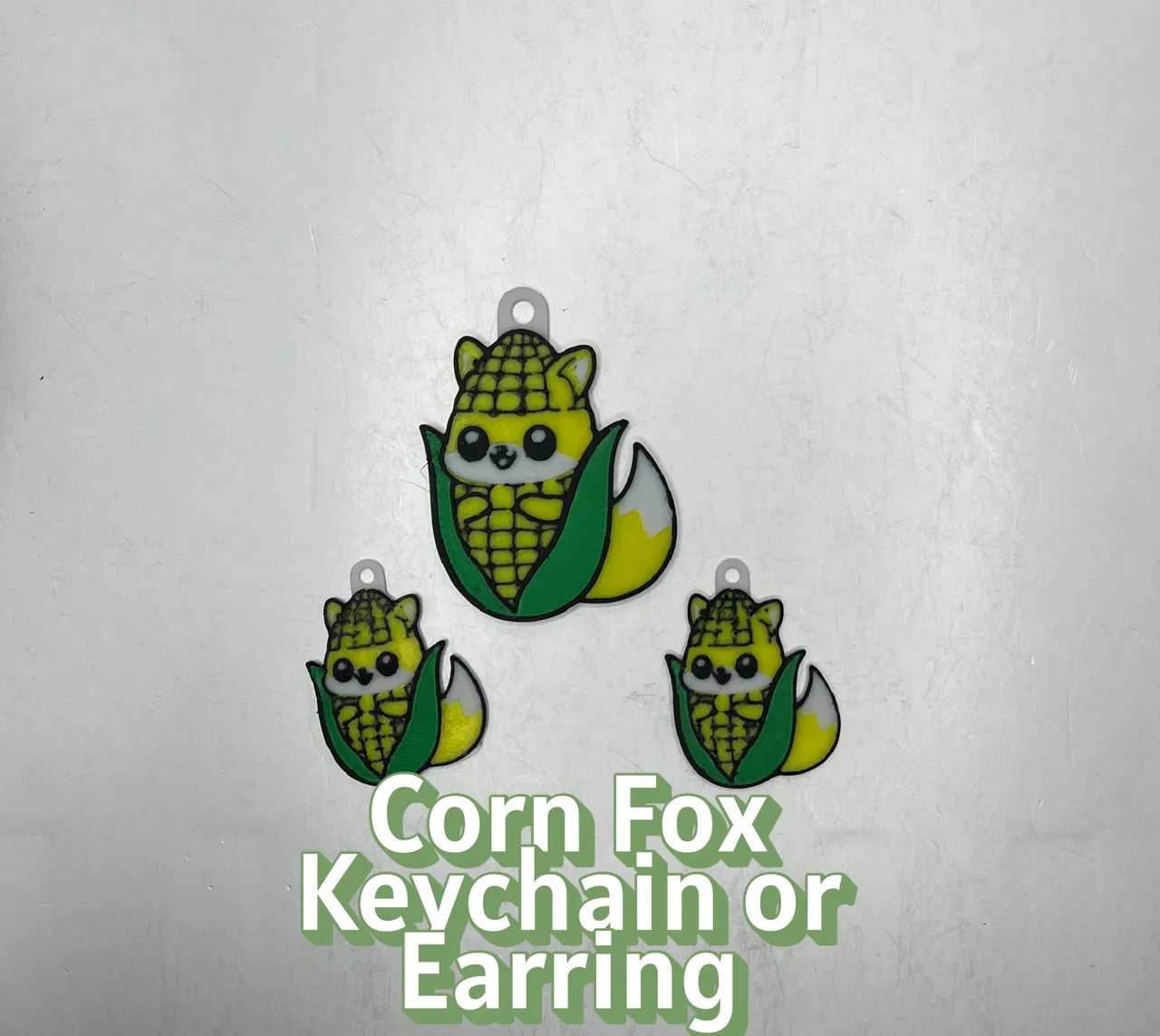 Corn on the Fox – Keychain or Earring view 3