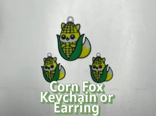 Corn on the Fox – Keychain or Earring