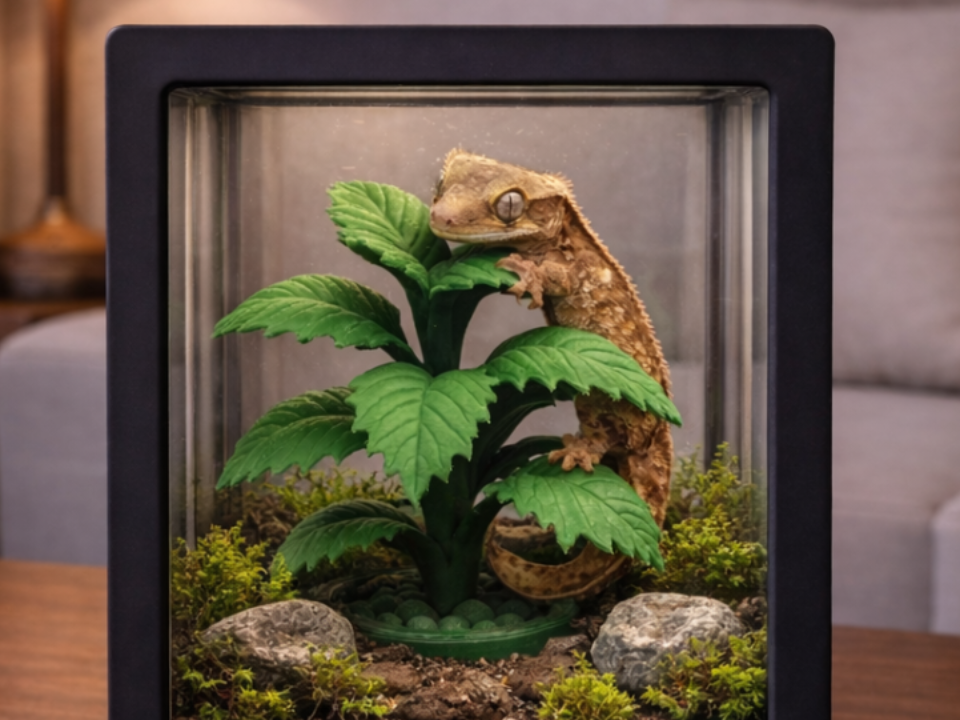 Tropical Palm-Style Plant – Enclosure & Terrarium
