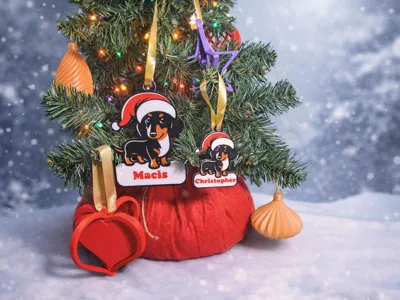Personalized Dachshund Christmas Gift Ornament