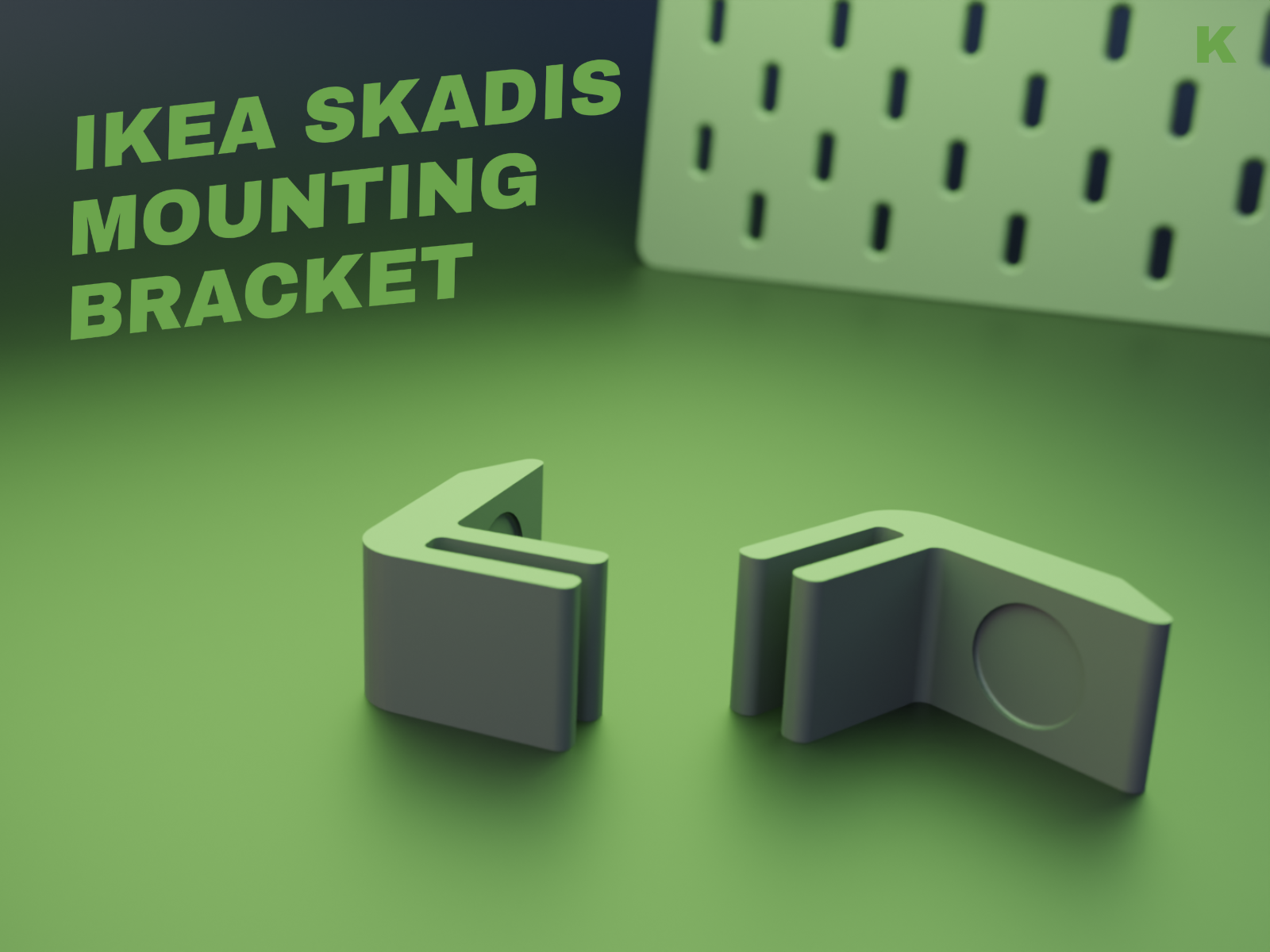 V2 IKEA Skadis Mounting Bracket for Kolvatten