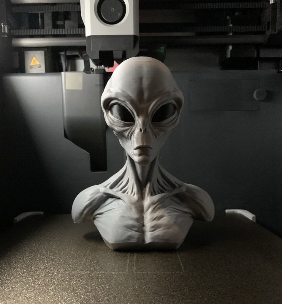 Miniatura 1 do modelo 3D Grey Alien Bust
