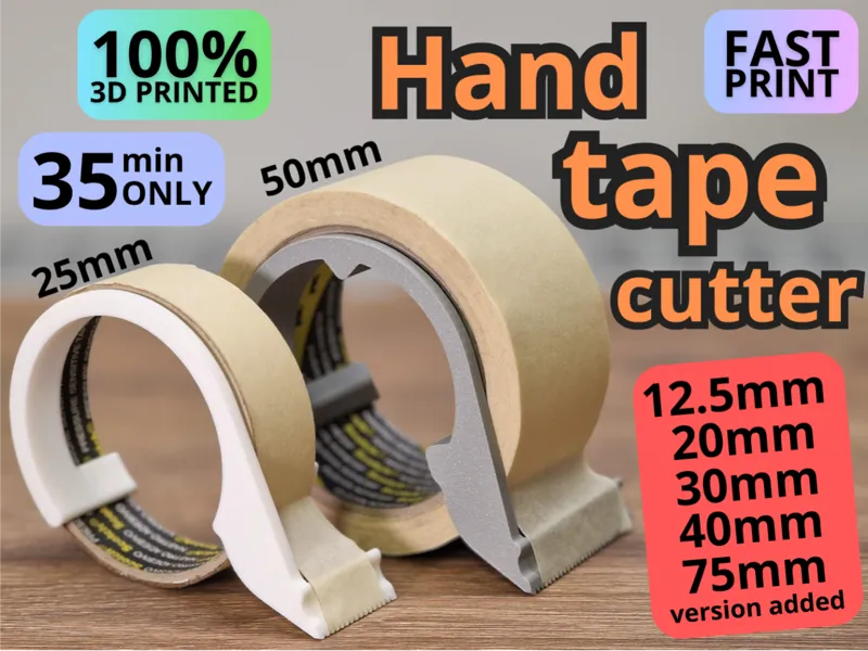 Hand tape cutter | 7 sizes | 100% 3D printed