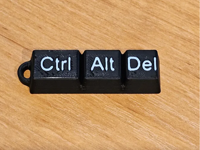 Ctrl+Alt+Del Keycap Keychain Geek Keychain