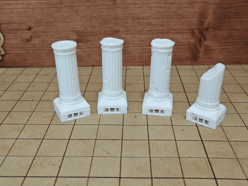 D&D Terrain - OpenLock Columns - 4 versions