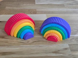 Montessori Texture Rainbow Puzzle With Color Names