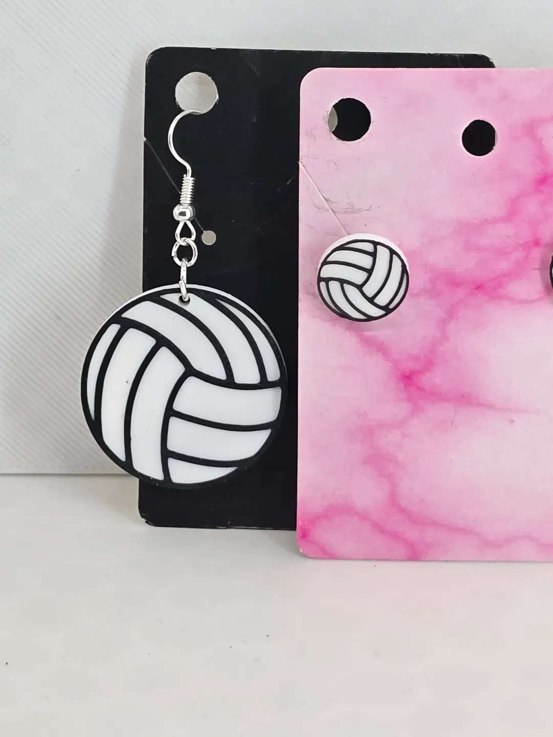 Volleyball Earrings Stud and Hoop UPDATED view 2