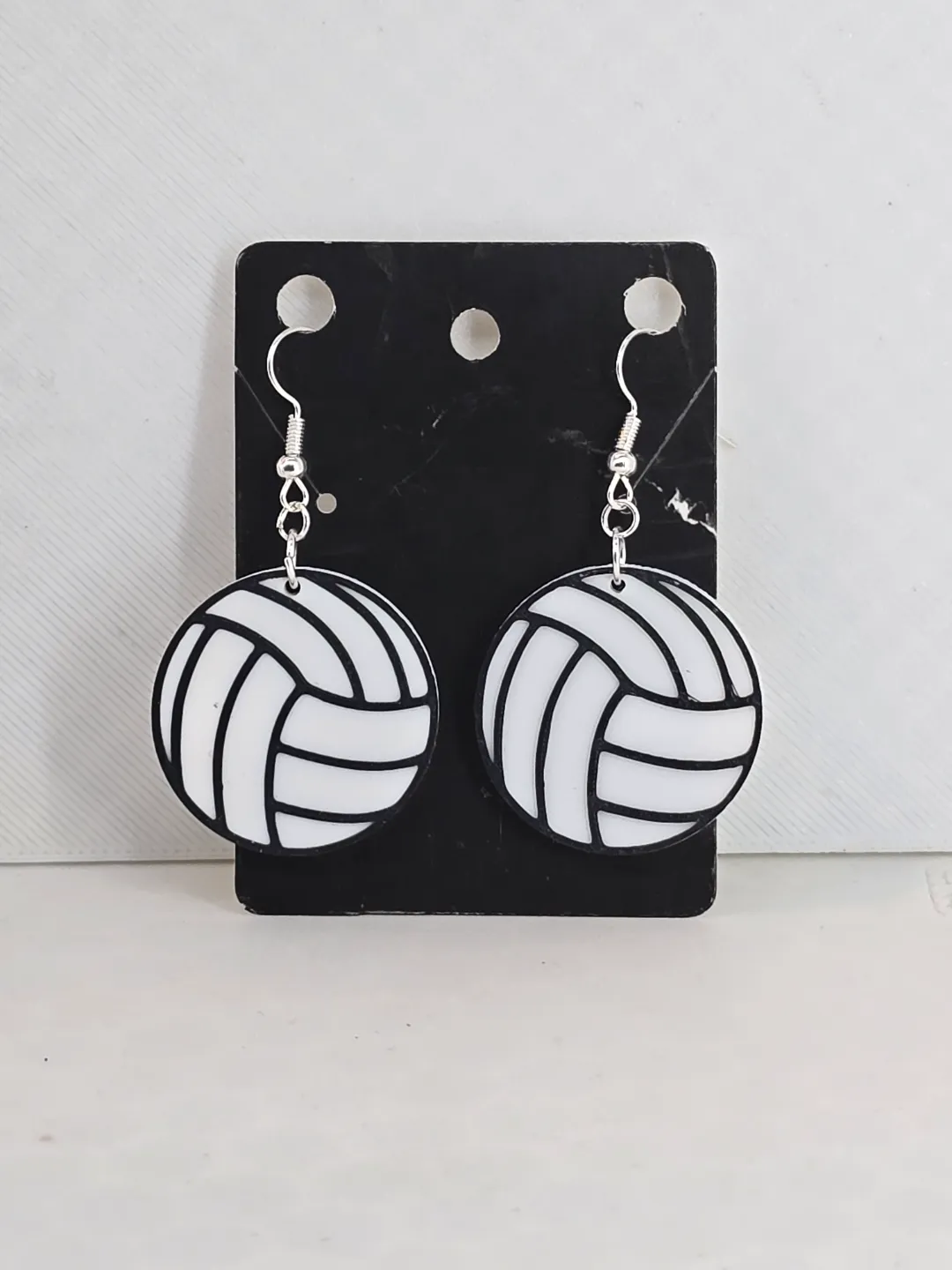 Volleyball Earrings Stud and Hoop UPDATED view 3