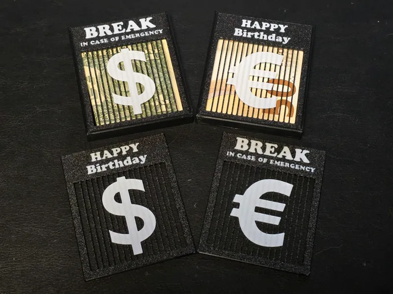 "In case of emergency" money giftbox customizable