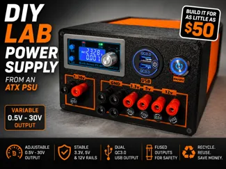 Upcycled ATX Lab Bench Power Supply