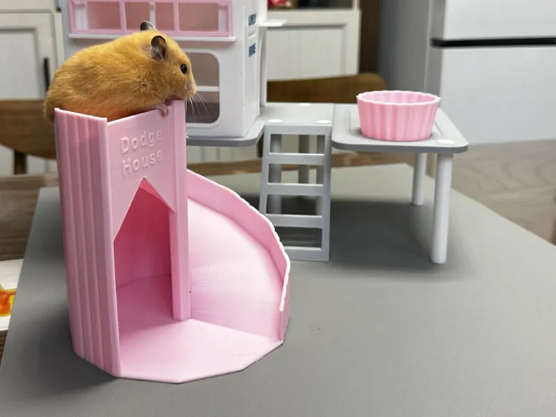 Hamster Pet Dodge House Spiral ladder 仓鼠金丝熊躲避屋旋转梯