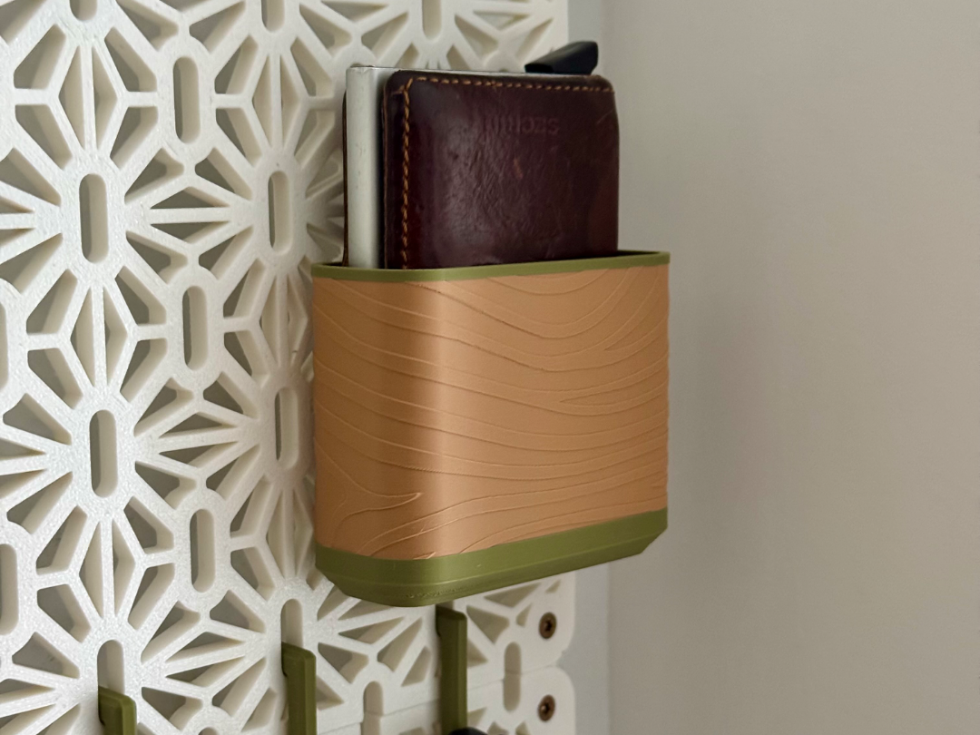 Skadis pegboard wallet bin