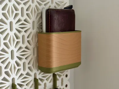 Skadis pegboard wallet bin
