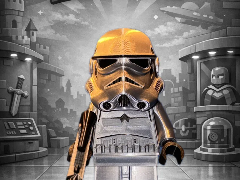 Star Wars Chrome Silver Stormtrooper MegaFigure 