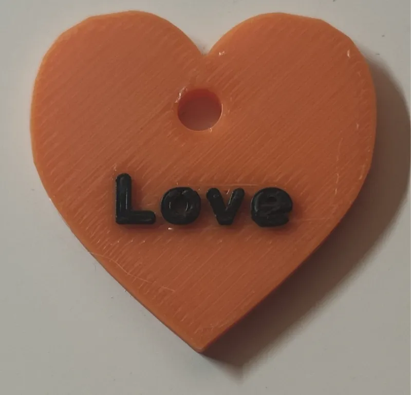 Simple Heart Keychain
