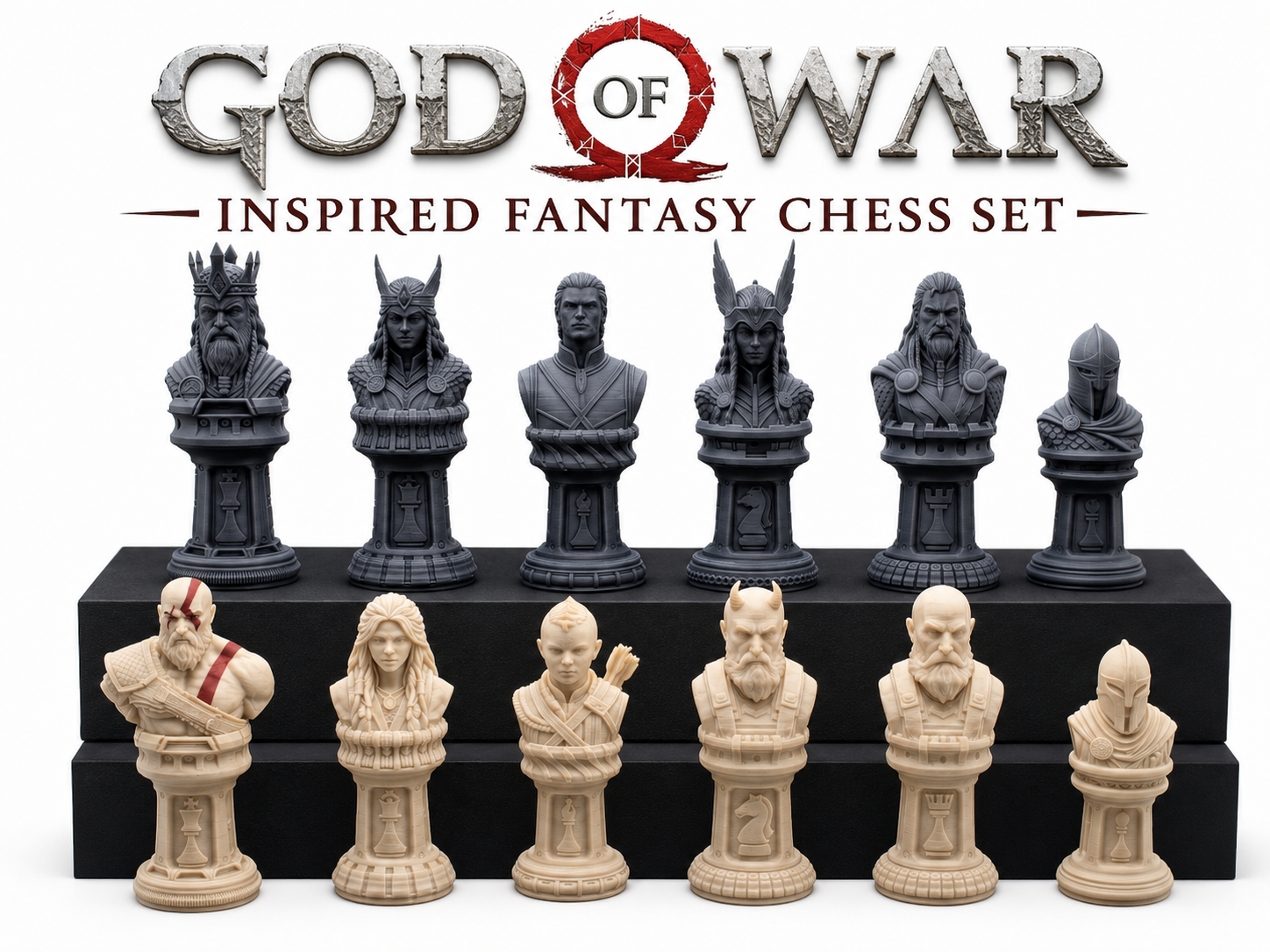 God of War Inspired Fantasy Chess Set