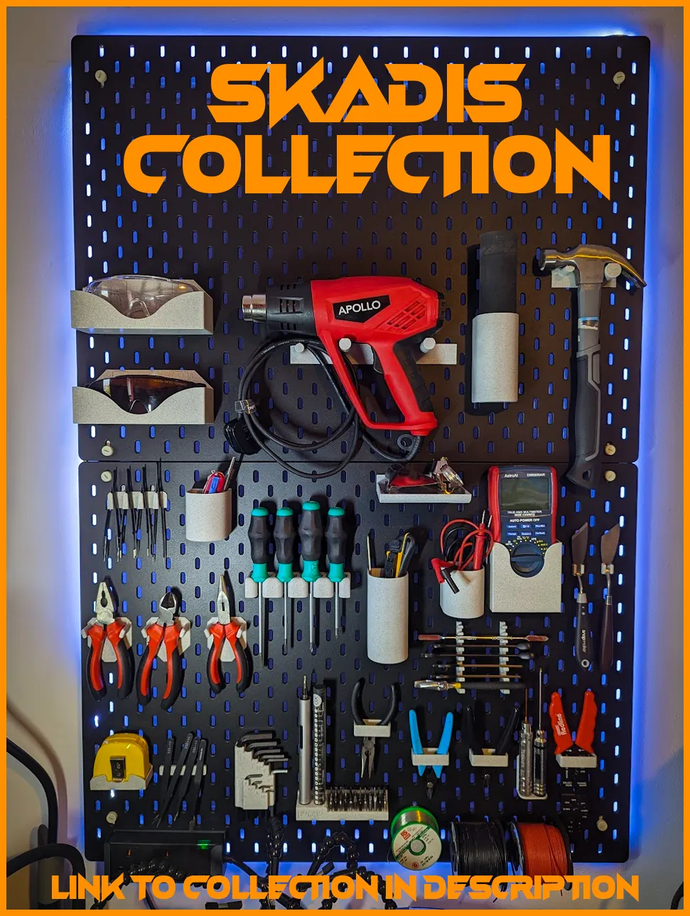 Safety Glasses Holder for Ikea SKÅDIS by ByteSlinger MakerWorld