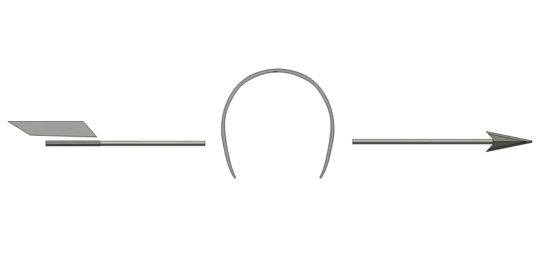 An arrow in the head headband