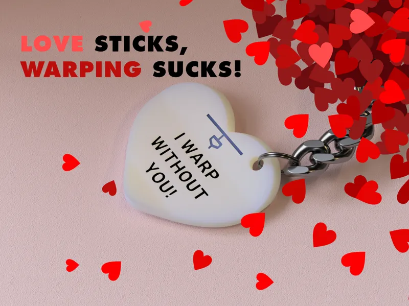 Warped Heart Keychain – "I Warp Without You!"