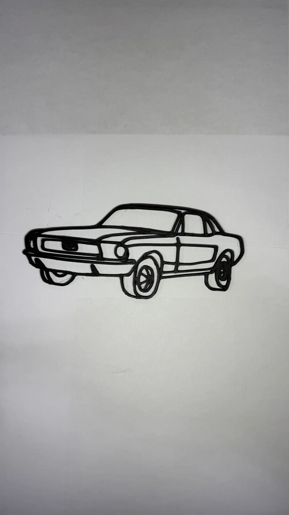 1968 Ford Mustang Wall Art - Free 3D Print Model - MakerWorld