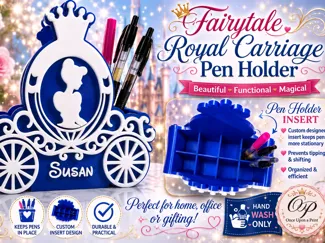 Fairytale Royal Carriage Pen Holder
