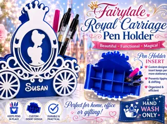 Fairytale Royal Carriage Pen Holder