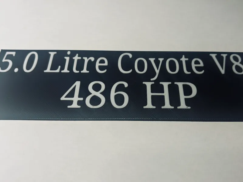 S650 Mustang Engine Badge 486 HP