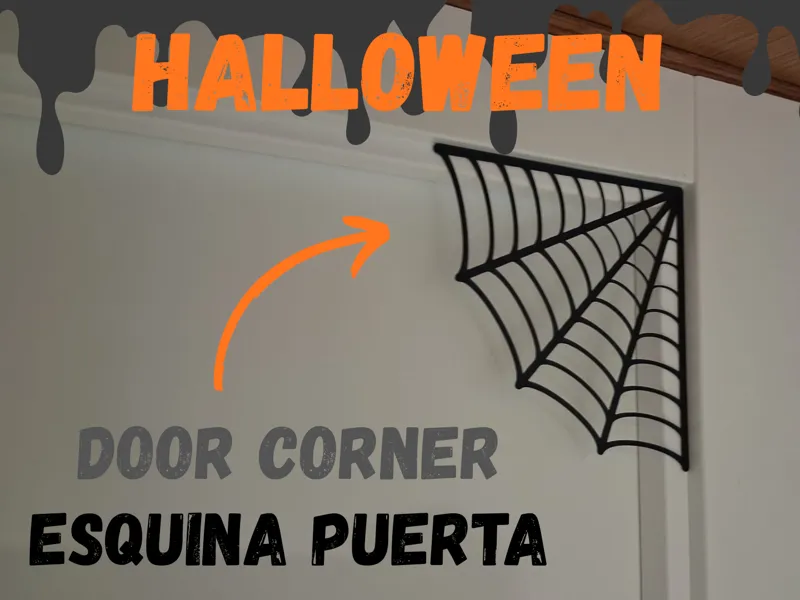 Tela de araña para esquina de puerta 