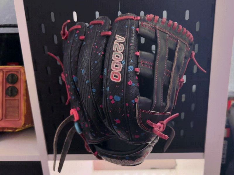 Ikea Skadis Pegboard Baseball Glove holder