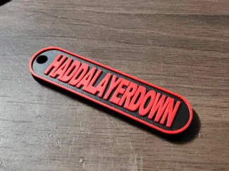 Haddalayerdown Keychain