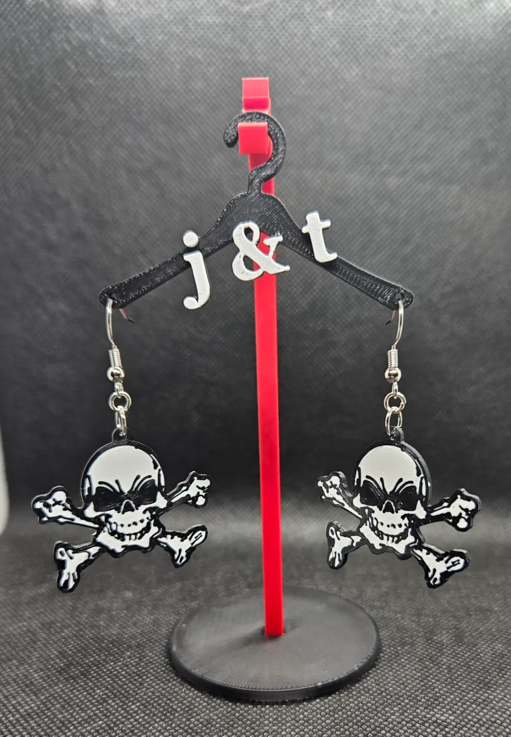 Skull and Crossbones earrings view 2