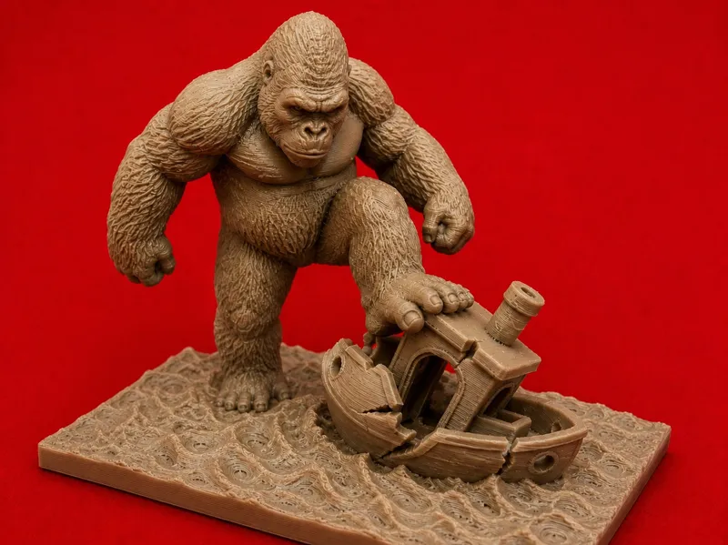 Bigfoot crushing Benchy 