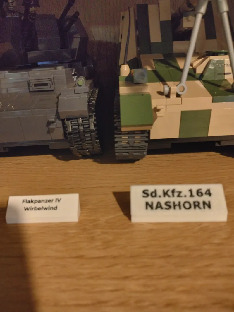 COBI bricks model name plate