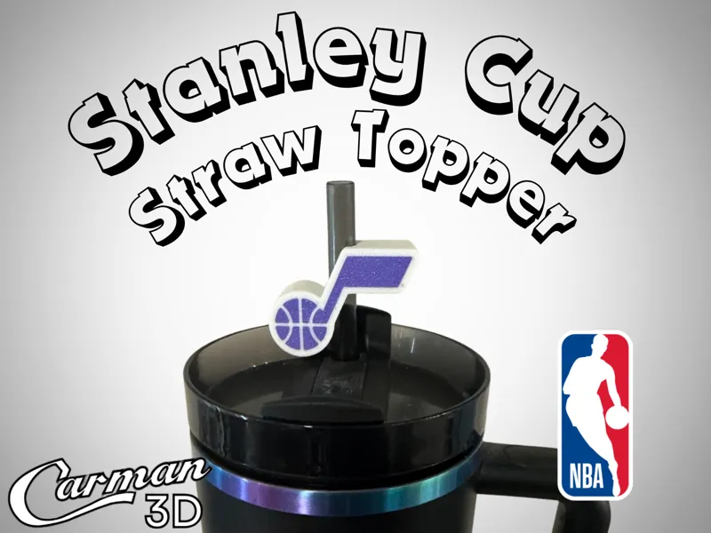 Utah Jazz Stanley Cup Straw Topper