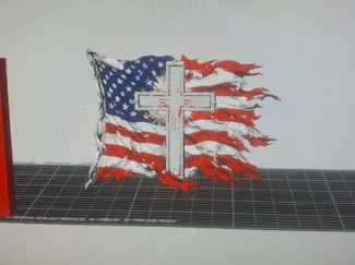 Tattered.flag with Cross