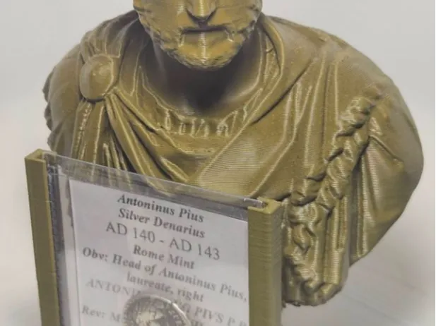 Antoninus Pius Bust Coin Flip Display