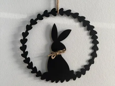 Door Wreath Easter Spring Bunny