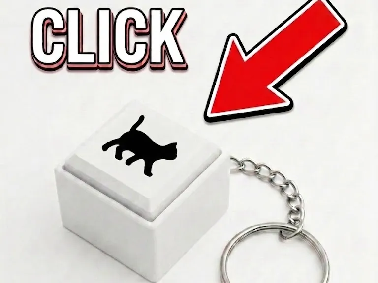 Cat Fidget Clicker Keychain