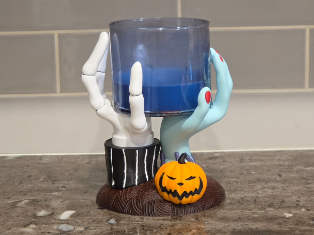 Jack and Sally nightmare before christmas candle 3D model