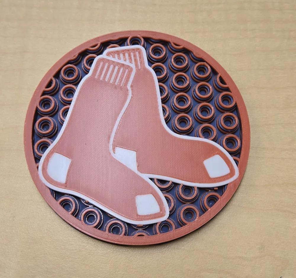 Red Sox Coaster - Free 3D Print Model - MakerWorld