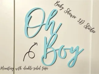 Oh Boy & Oh Girl – 3D Sticker Signs