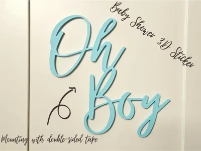 Oh Boy & Oh Girl – 3D Sticker Signs