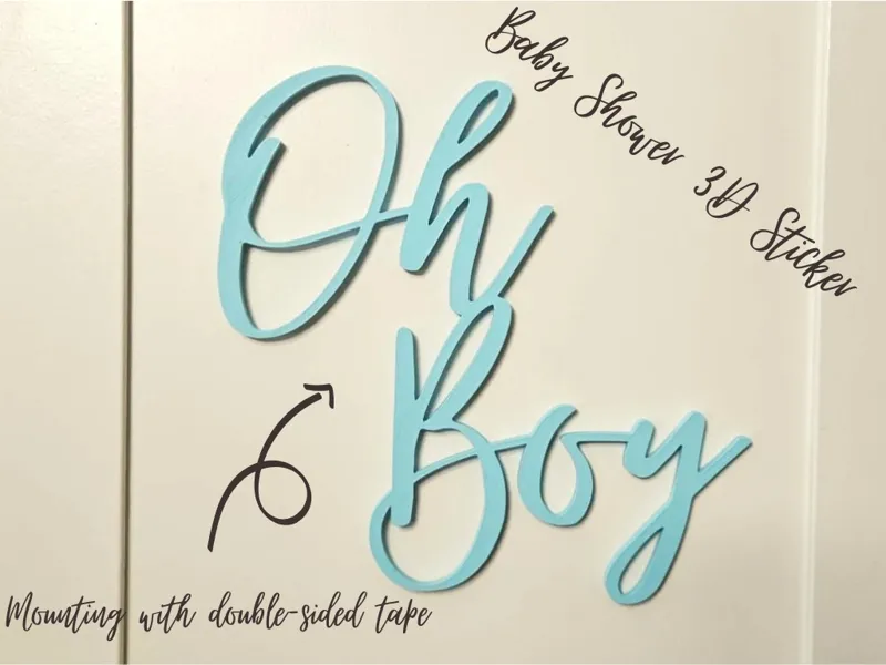 Oh Boy & Oh Girl – 3D Sticker Signs