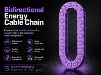 Bidirectional Energy chain-tight turn