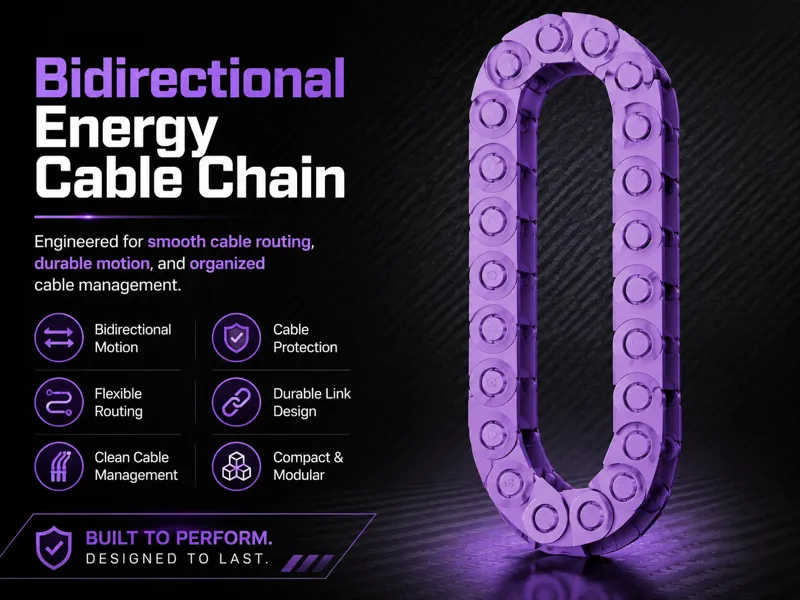 Bidirectional Energy chain-tight turn
