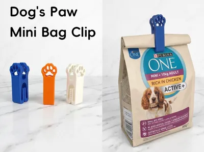 Dog's Paw Mini Bag Clip |Snack Bag Clip